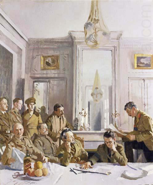 Some Members of the Allied Press Camp,with their Pres Officers, Sir William Orpen